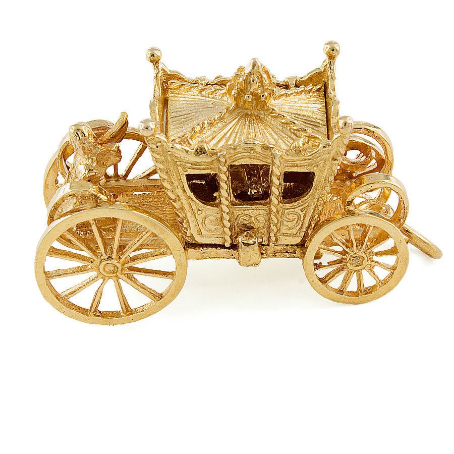 9ct gold 12.4g Carriage Charm
